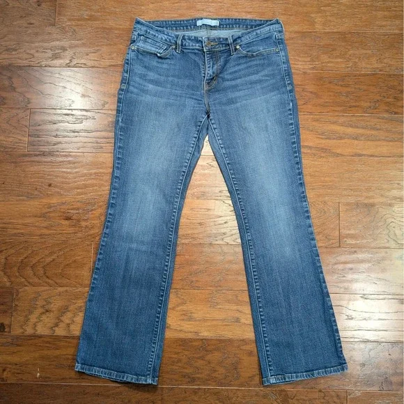Levi's Womens 545 Low Boot Cut Jeans Blue Stretch Denim Size 12 Medium (32
5x31) - Picture 2 of 13